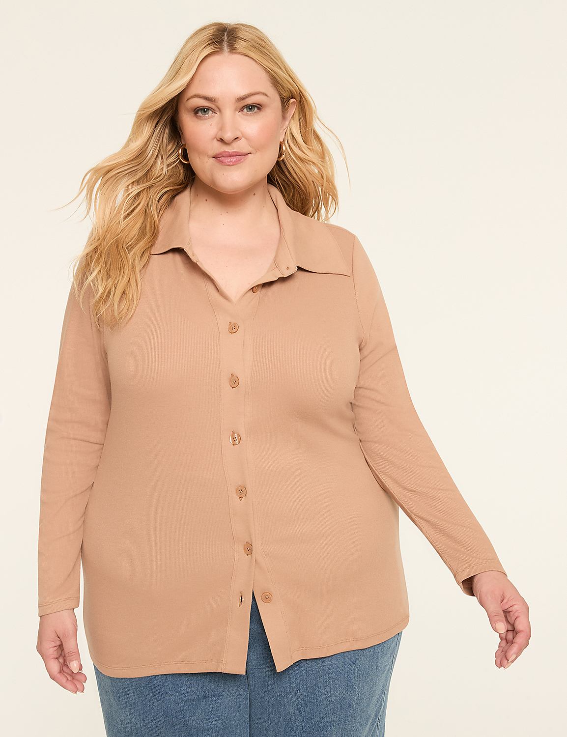 Long-Sleeve Rib Polo Product Image 1