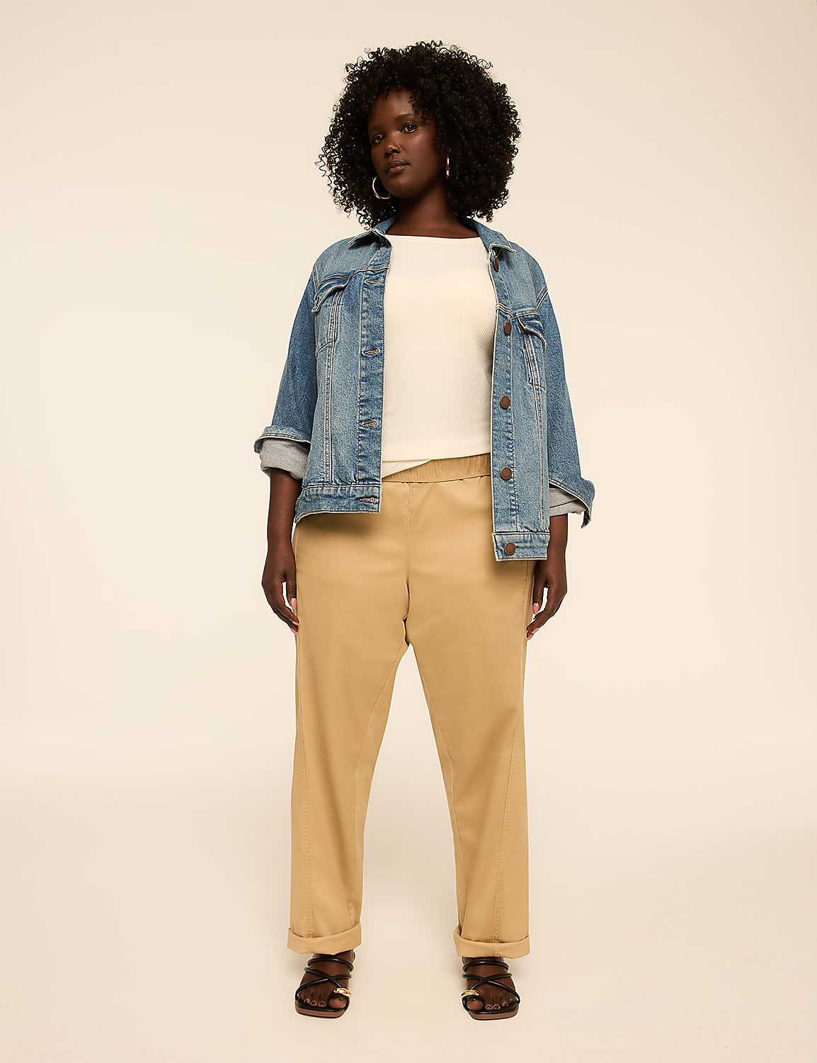 Pull-On Sateen Chino Ankle Pant Product Image 4