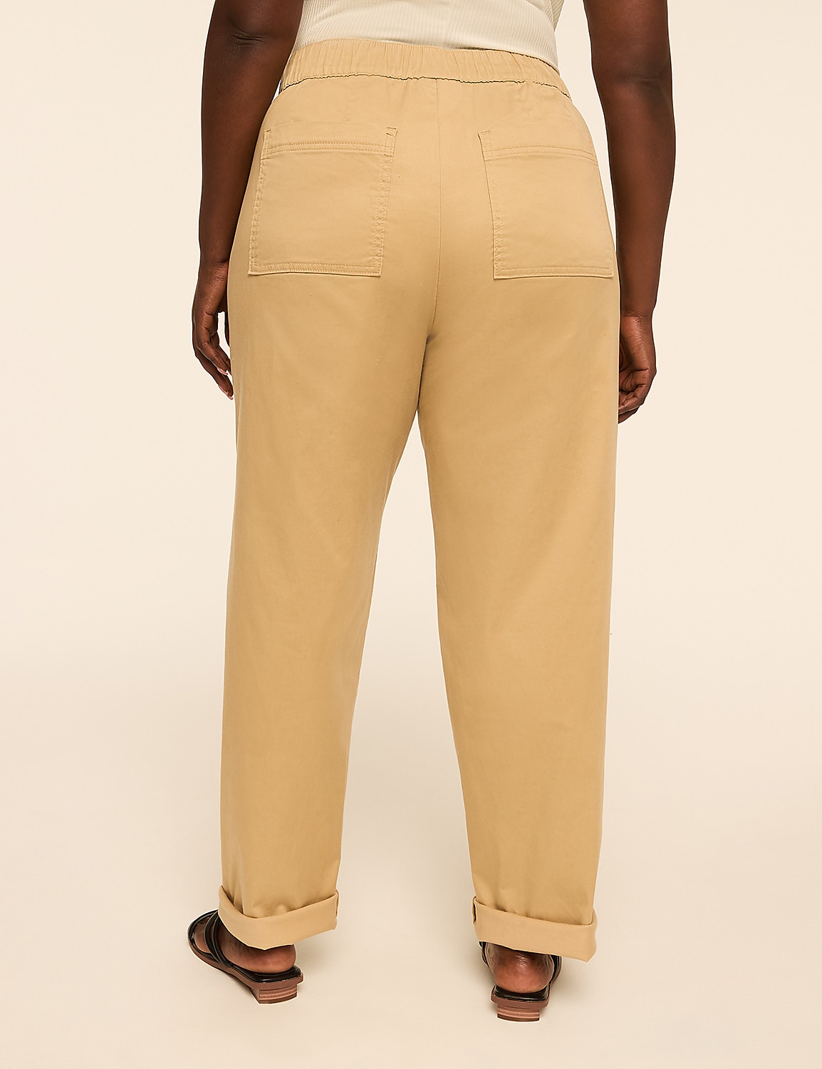 Pull-On Sateen Chino Ankle Pant Product Image 5