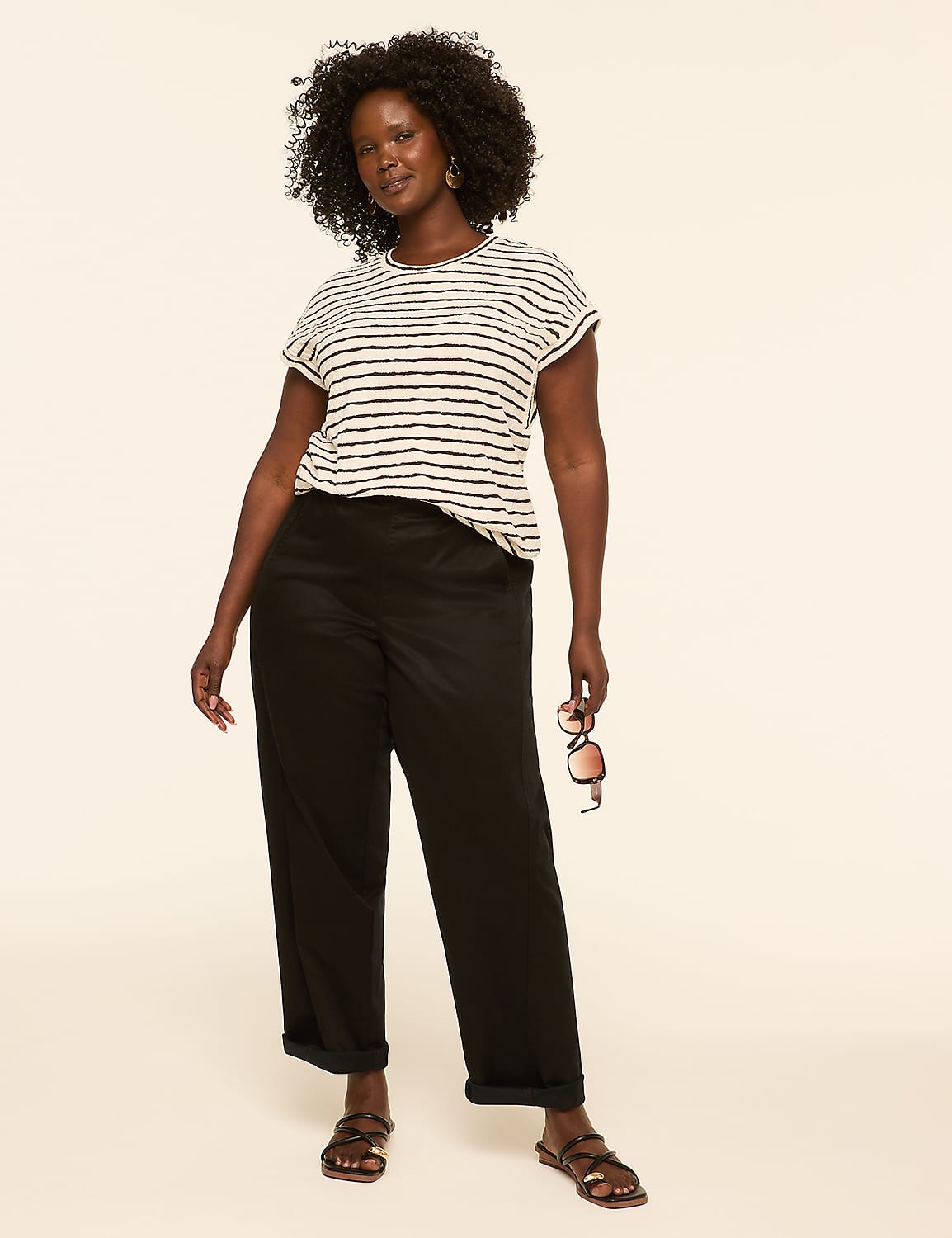 Pull-On Sateen Chino Ankle Pant Product Image 4