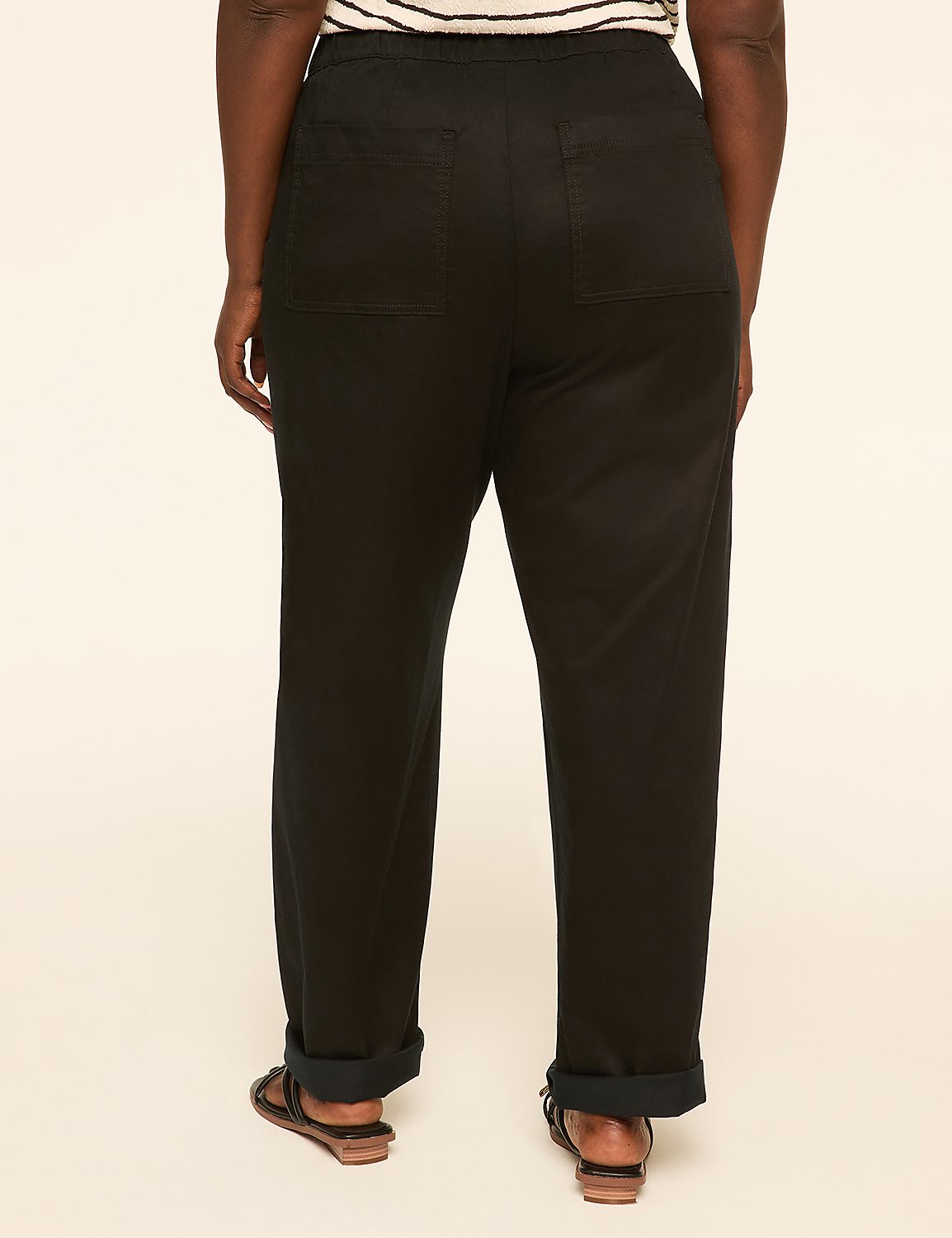 Pull-On Sateen Chino Ankle Pant Product Image 5