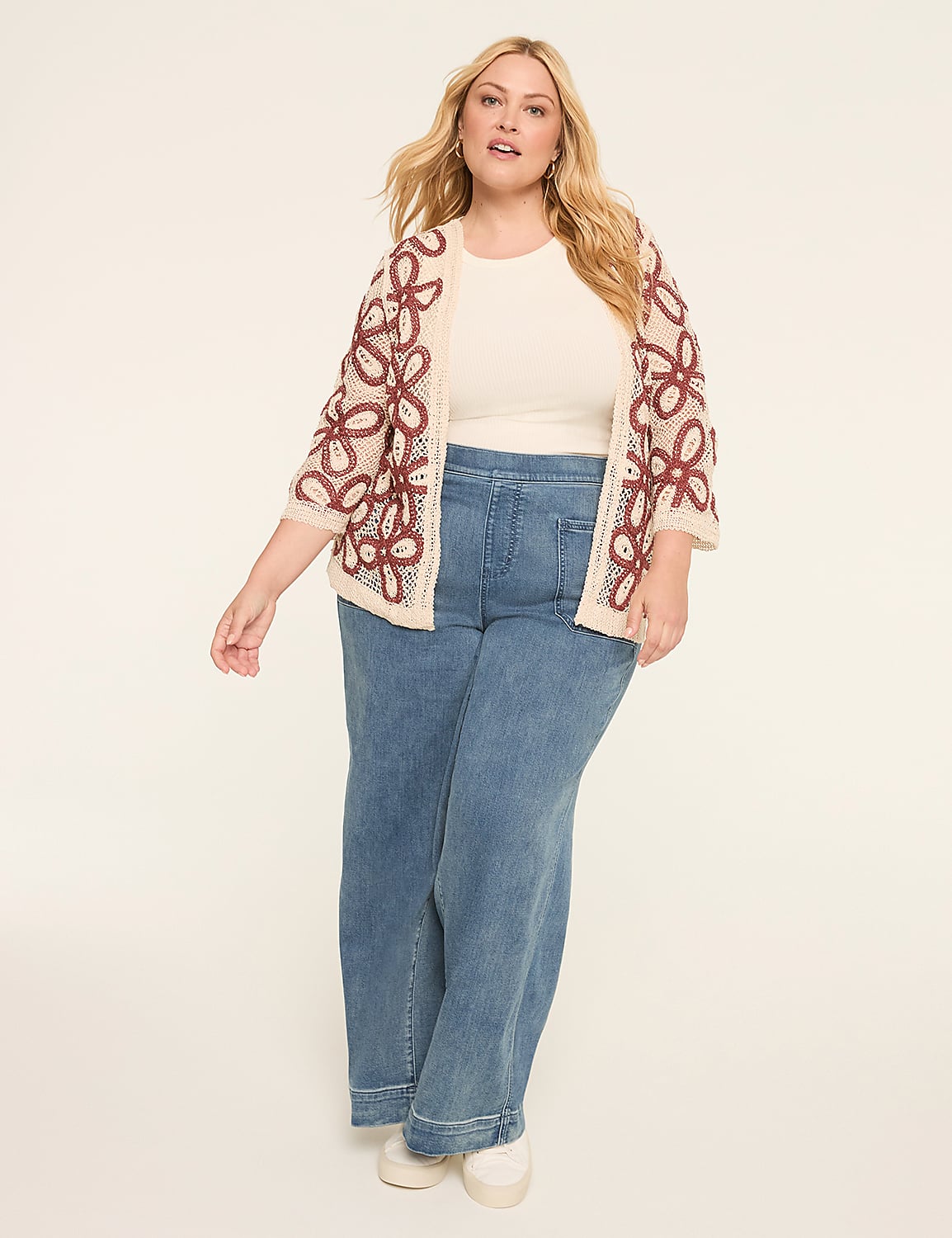 Open-Front Crochet Overpiece Product Image 3