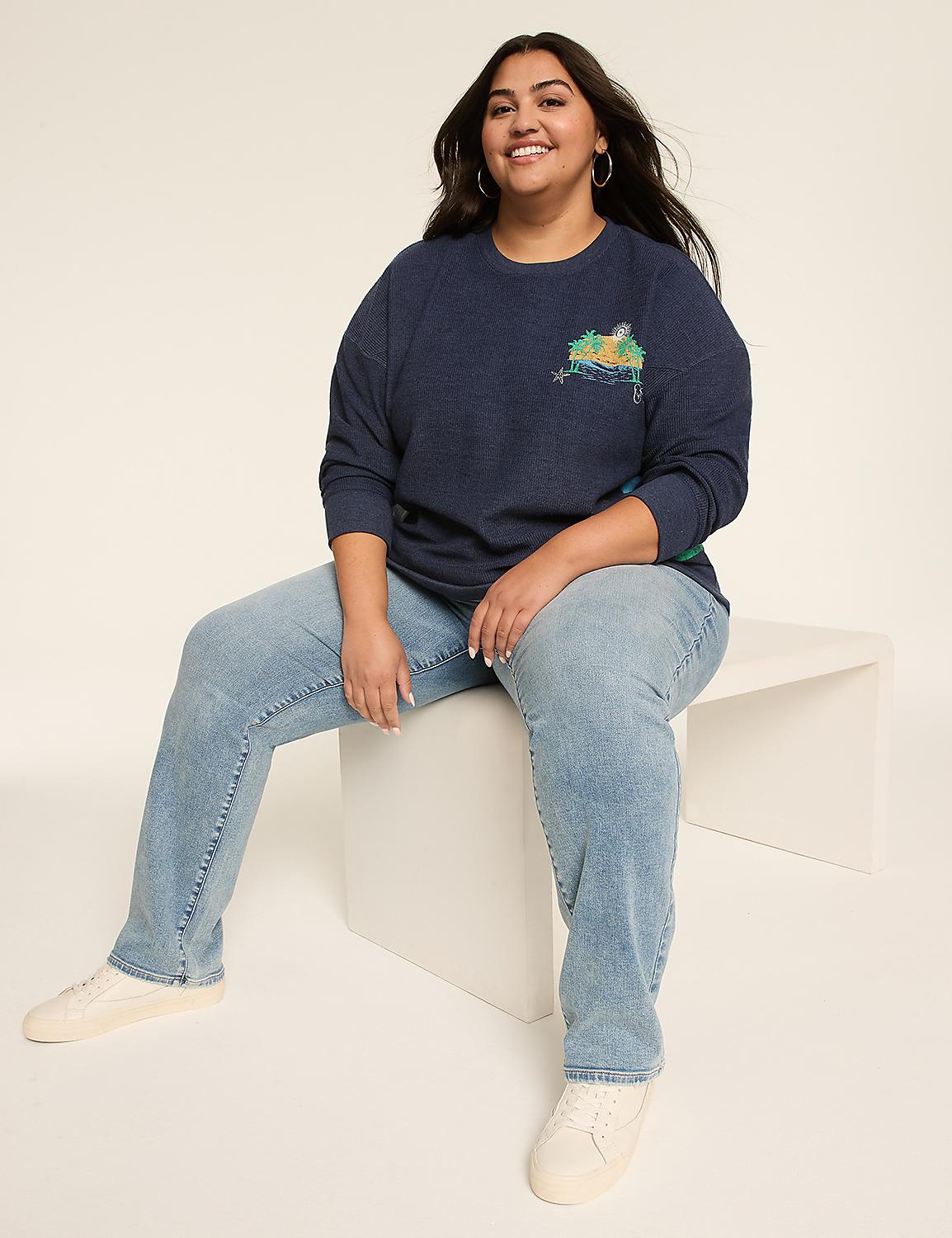 Palm Trees Graphic Sweatshirt Product Image 3