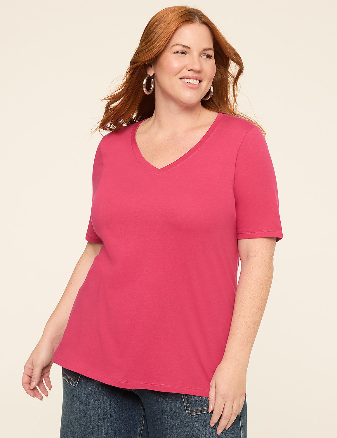 Perfect Sleeve V-Neck Tee Product Image 1