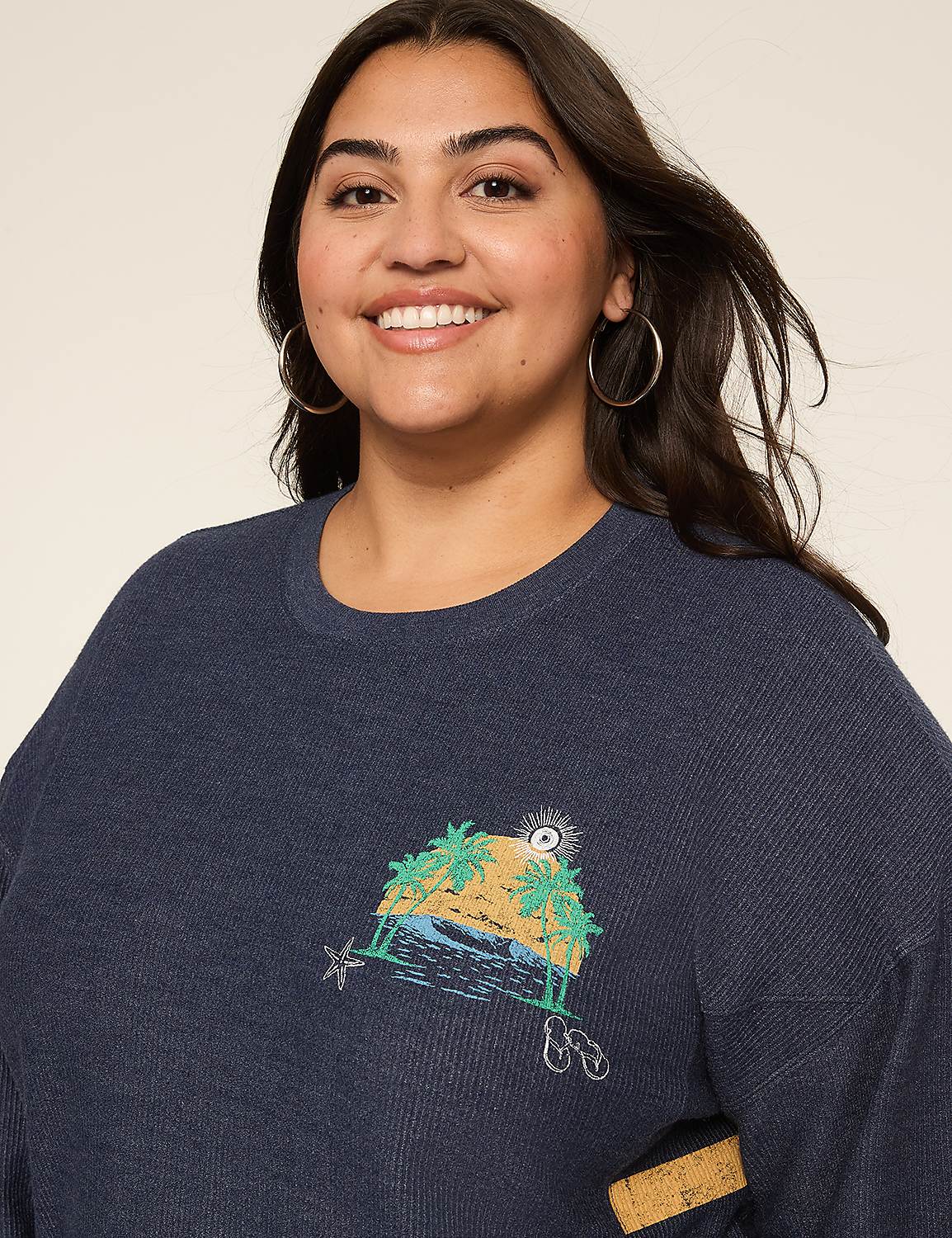 Palm Trees Graphic Sweatshirt Product Image 4