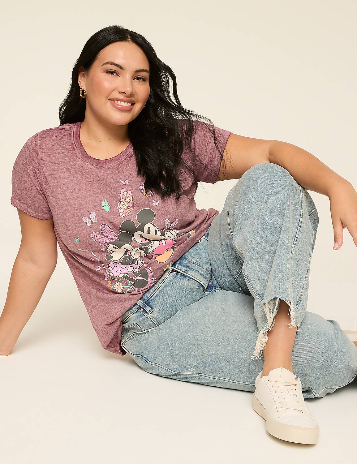 Mickey & Minnie Butterflies Graphic Tee Product Image 3