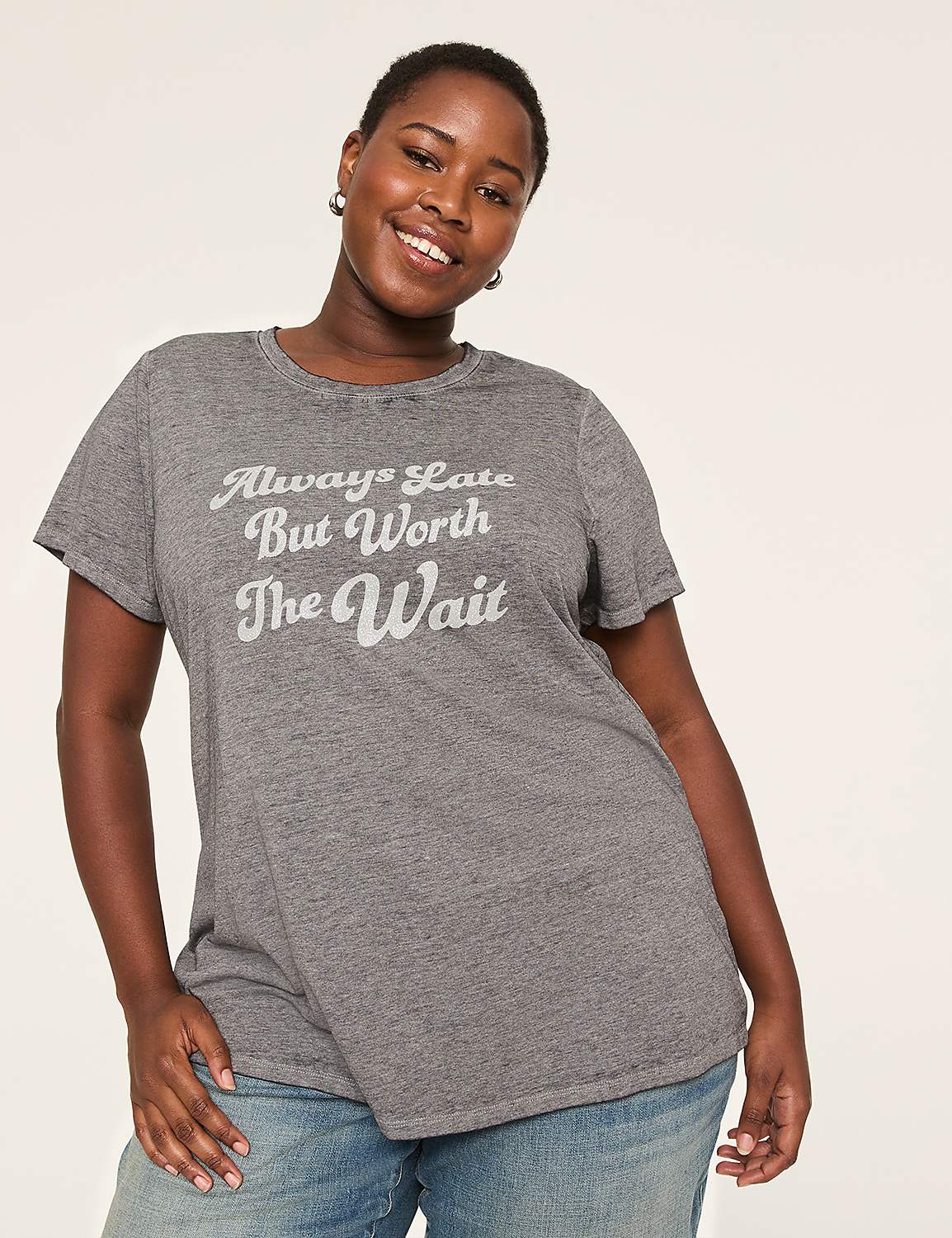 Always Late But Worth The Wait Graphic Tee Product Image 1