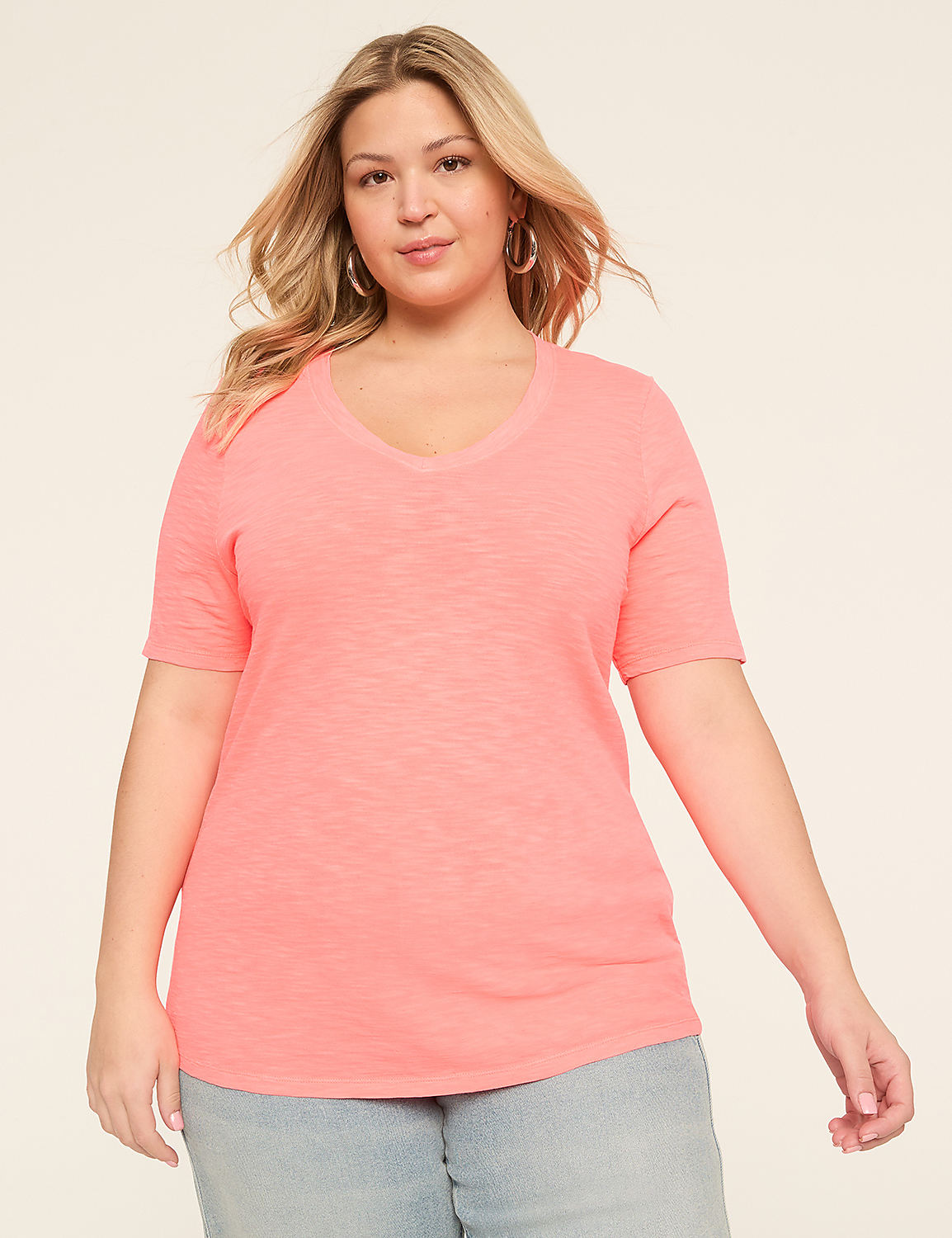 Perfect Sleeve V-Neck Tee Product Image 1