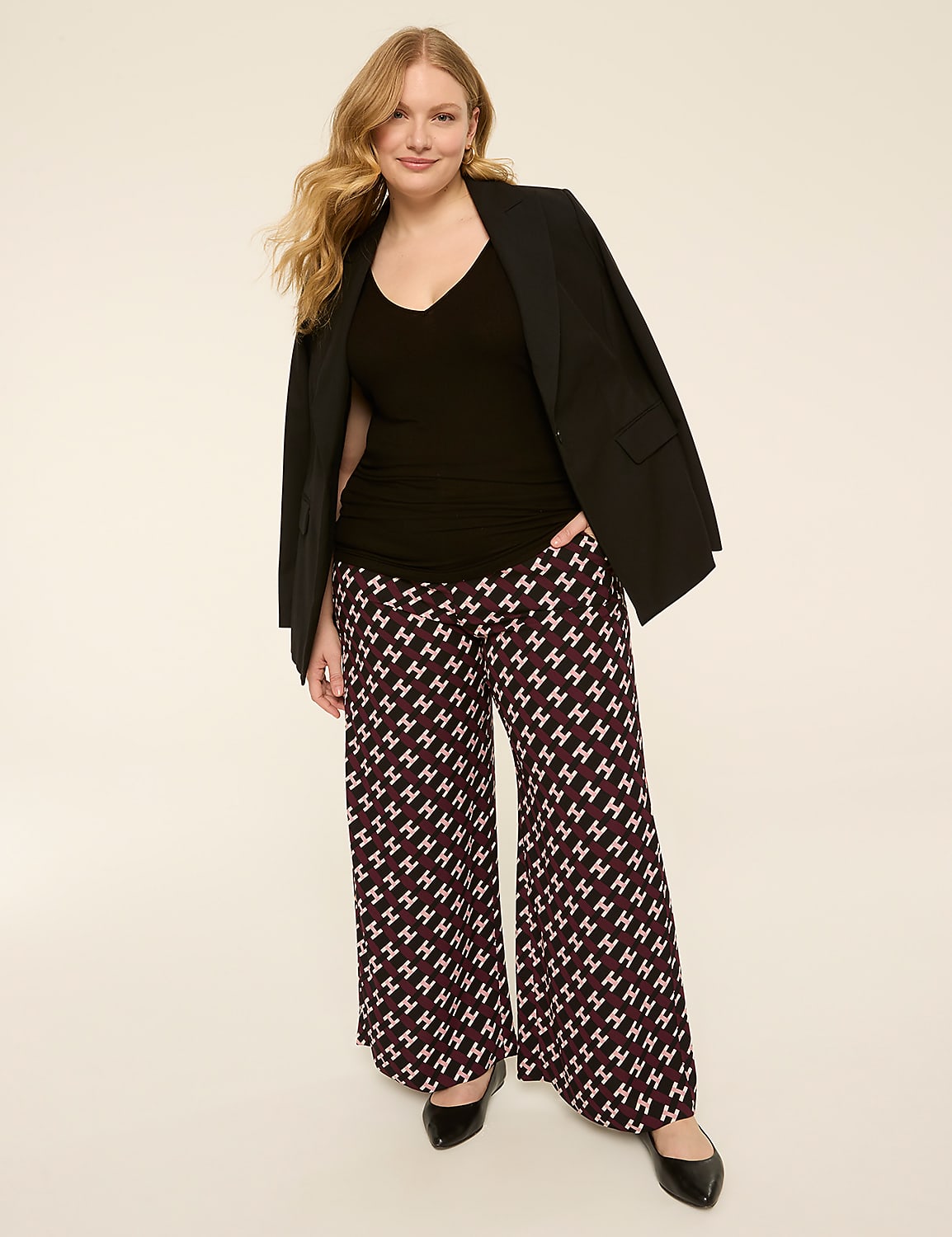 Wide Leg Print Pant Product Image 3