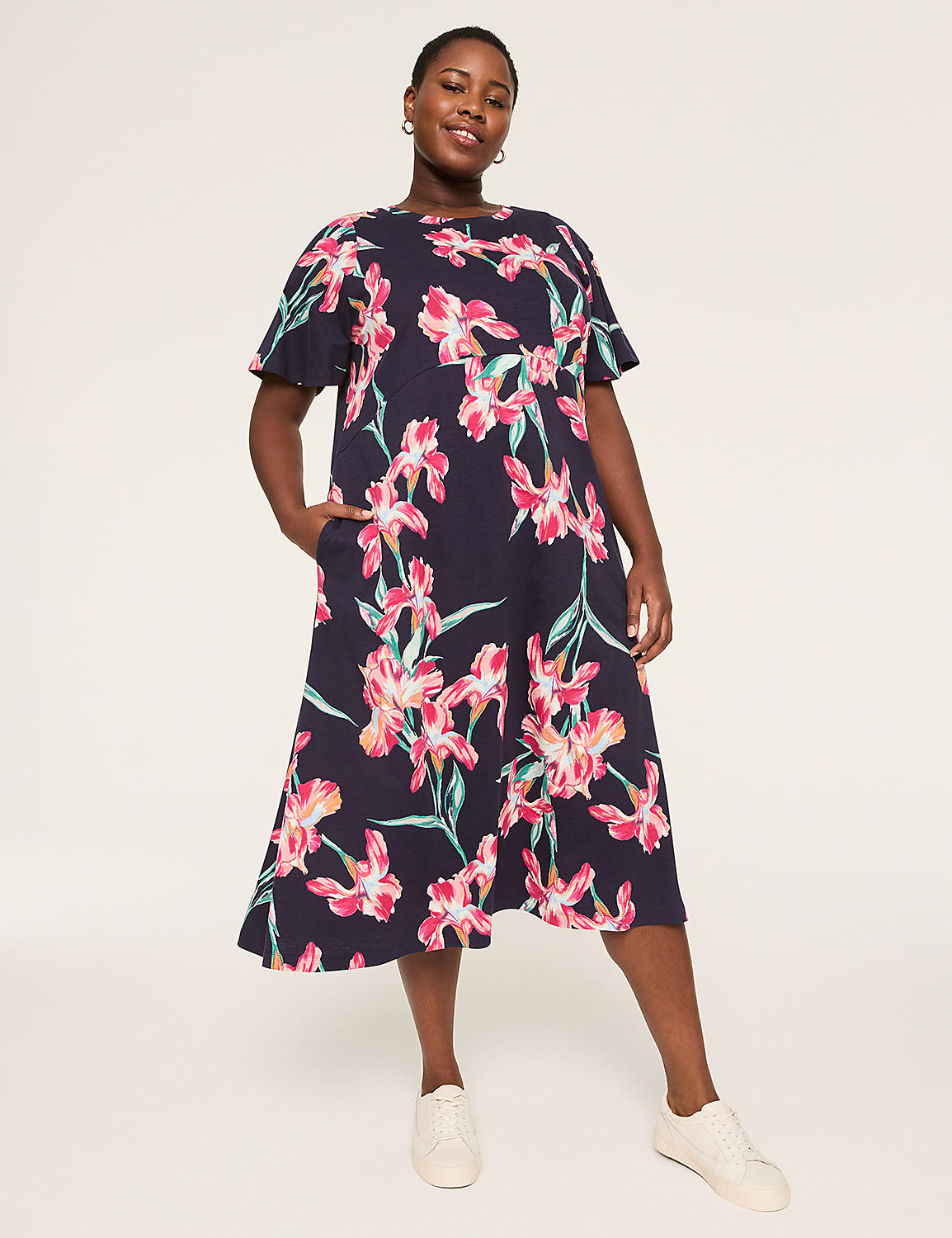Dolman-Sleeve T-Shirt Dress Product Image 1