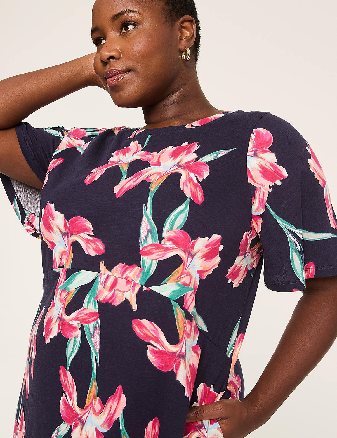 Dolman-Sleeve T-Shirt Dress Product Image 3