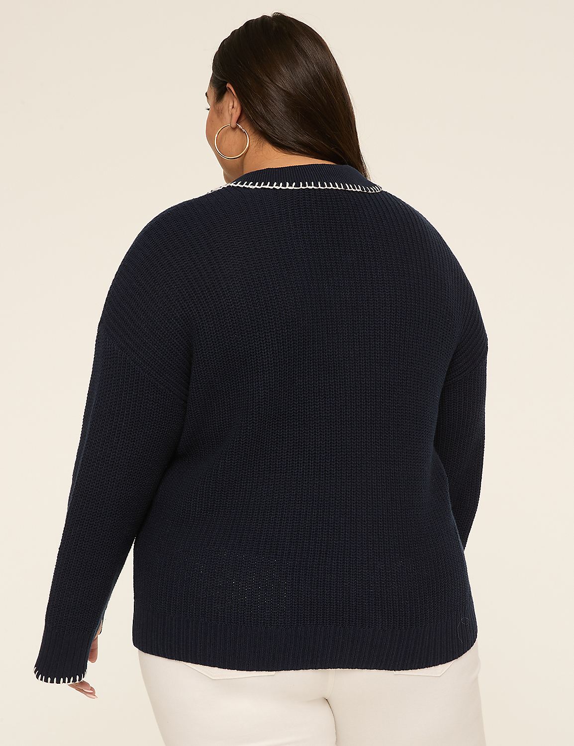 Bracelet Sleeve Tie Polo Sweater Product Image 2