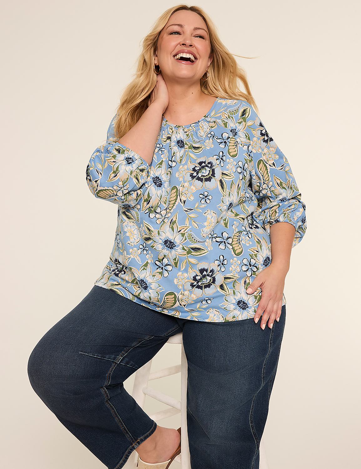 Long-Sleeve Crew-Neck Top Product Image 3
