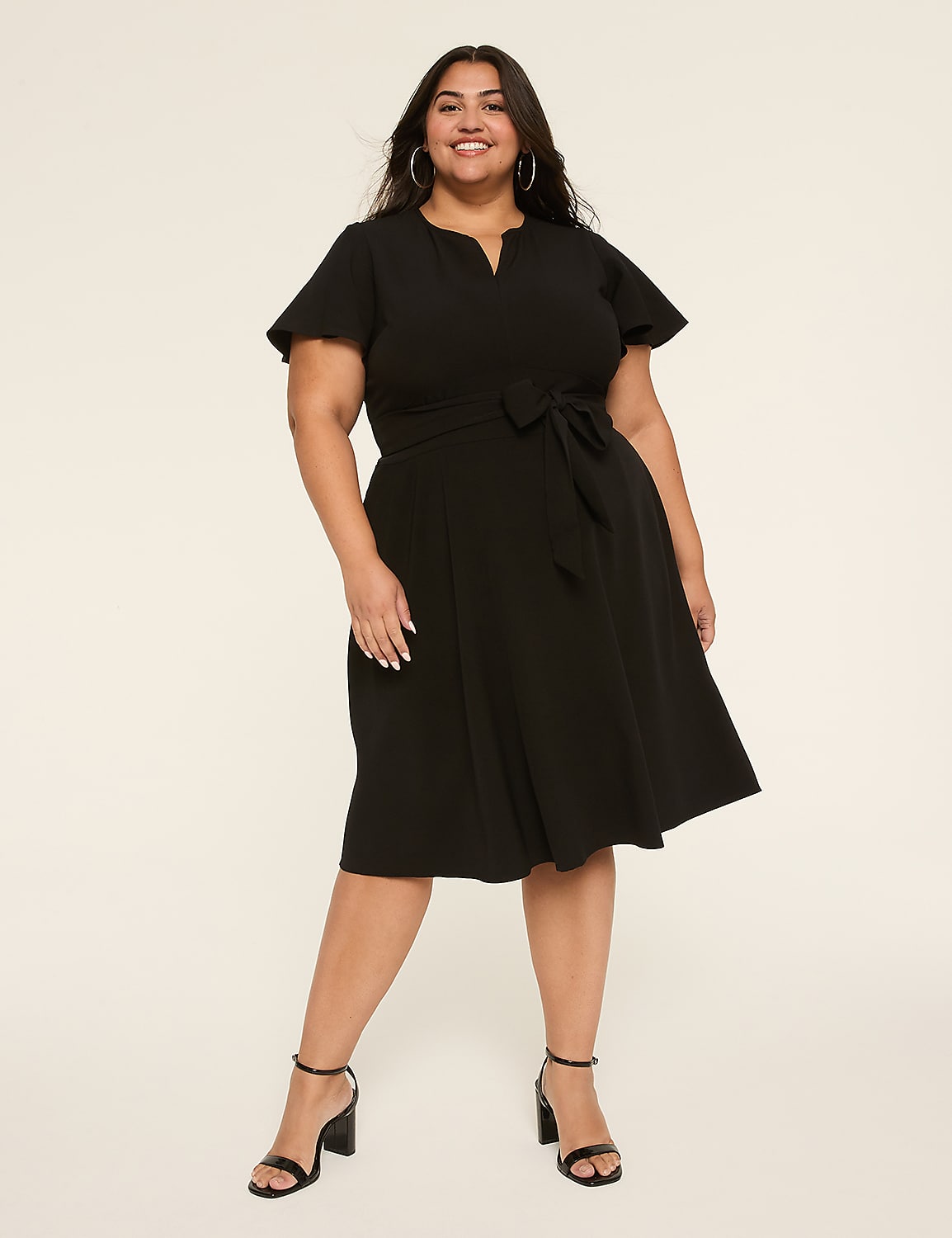 Lena Notch Neck Dress Product Image 1