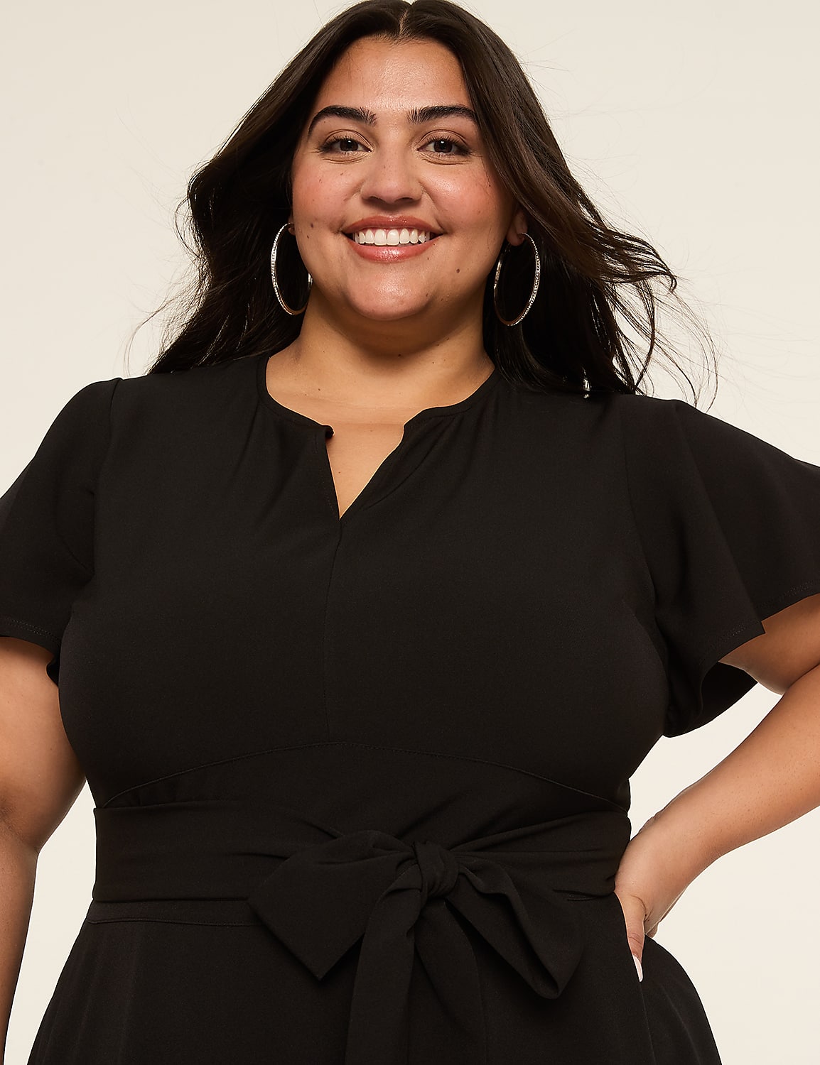 Lena Notch Neck Dress Product Image 3