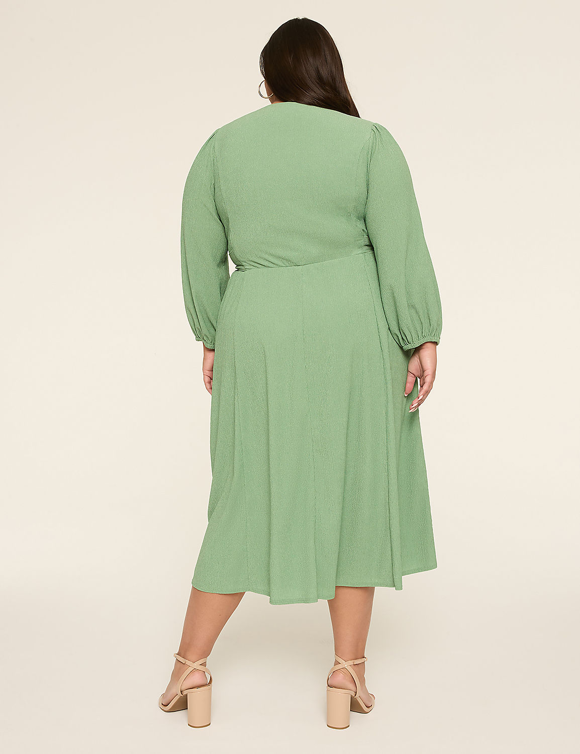 Lena Knit Wrap Midi Dress Product Image 2