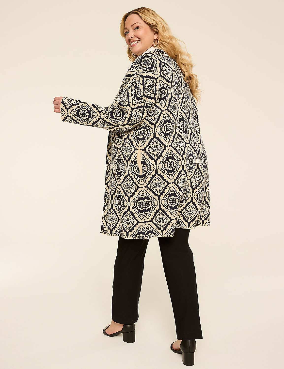 Long-Sleeve Notch Collar Coatigan Product Image 2