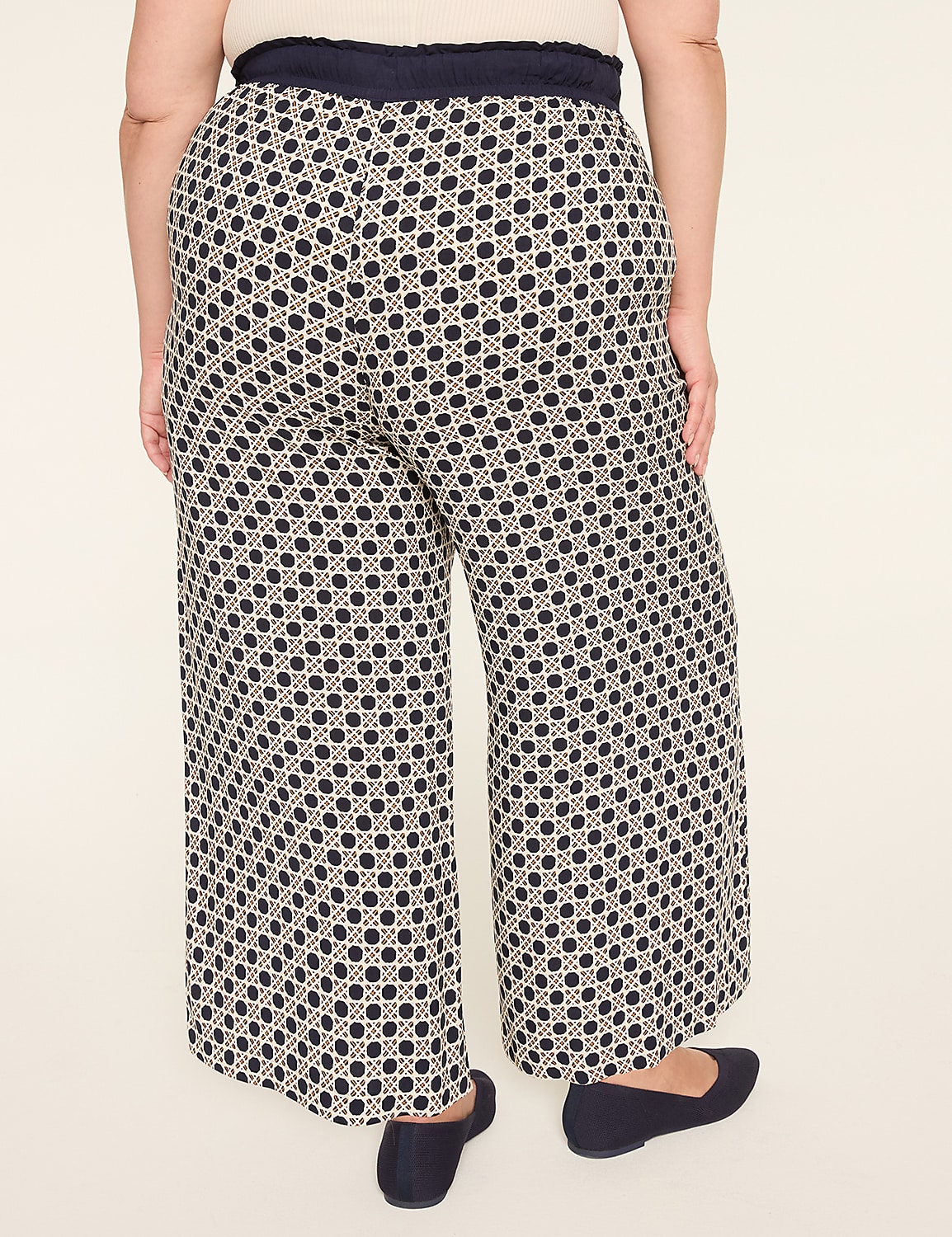 Printed Paperbag Waist Wide Leg Pant Product Image 2