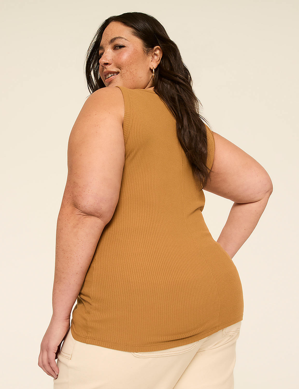 High-Neck Rib Tank Product Image 2