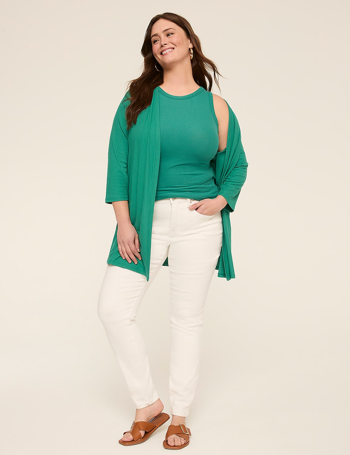High-Neck Rib Tank Product Image 3