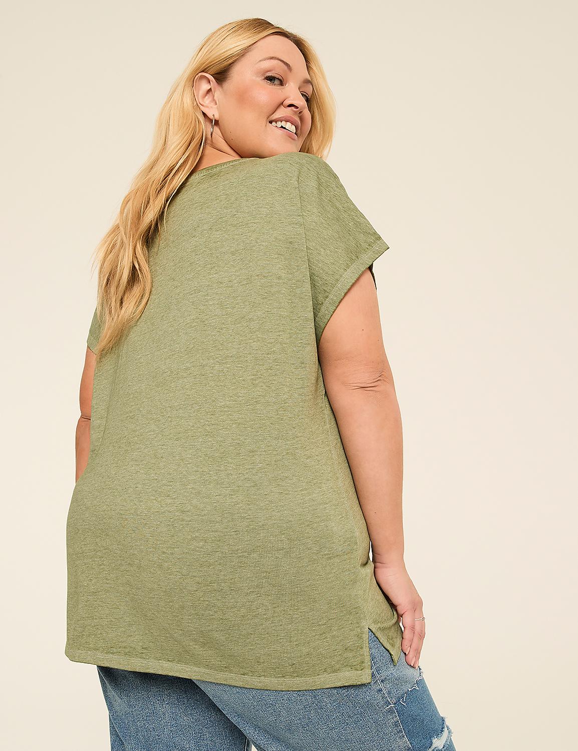 Dolman-Sleeve V-Neck Tee Product Image 2