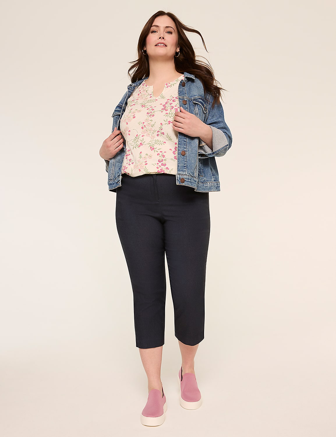 Short-Sleeve Notch-Neck Top Product Image 3