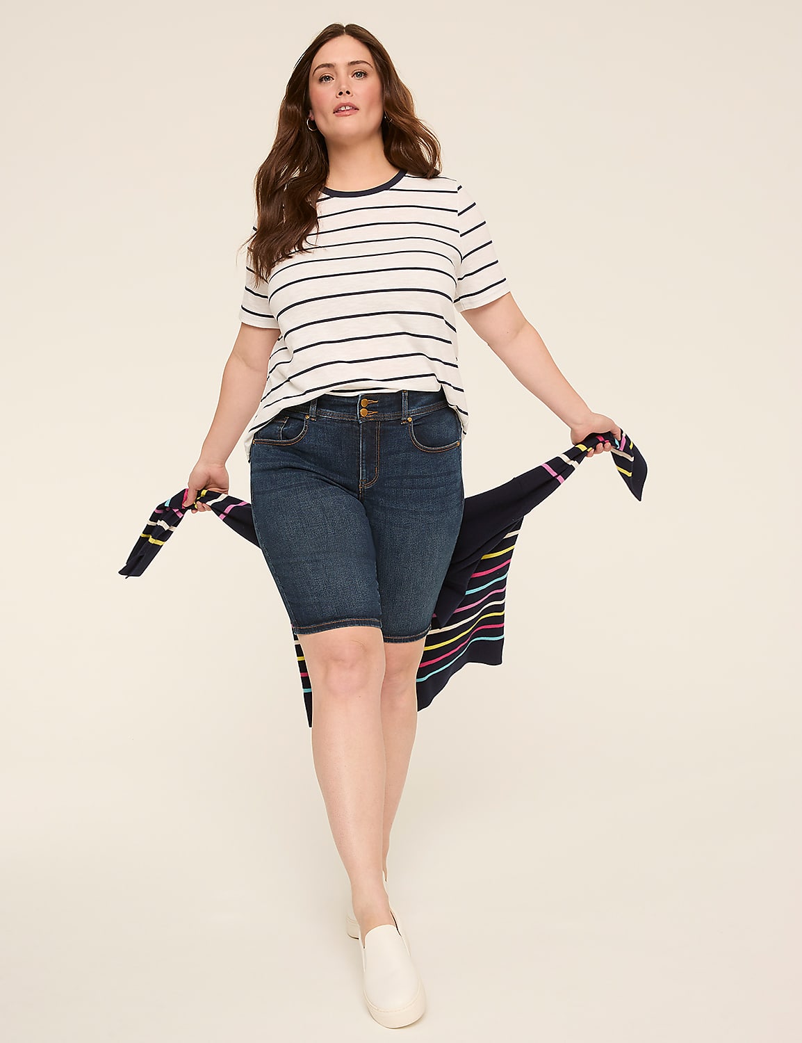 Tighter Tummy Fitted 10" Bermuda Short Product Image 3