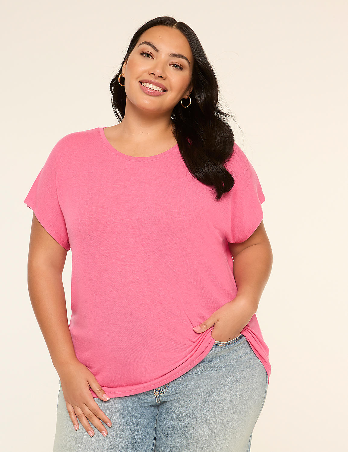 EveryWear Brushed Crew-Neck Tee Product Image 1