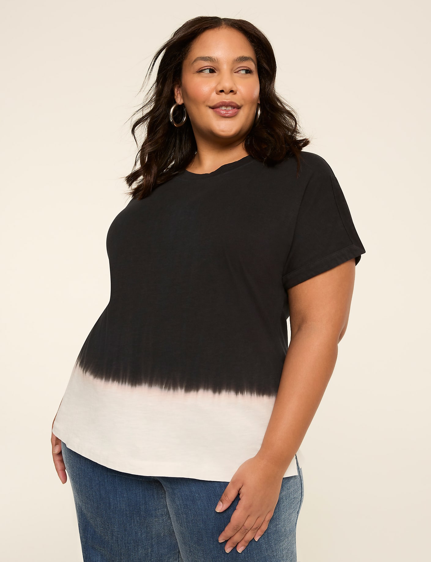 Cutaway-Sleeve Crew-Neck Top Product Image 7