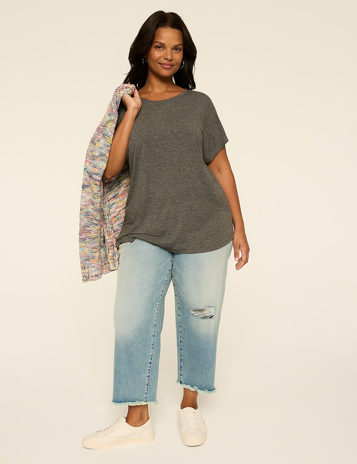 EveryWear Brushed Crew-Neck Tee Product Image 3