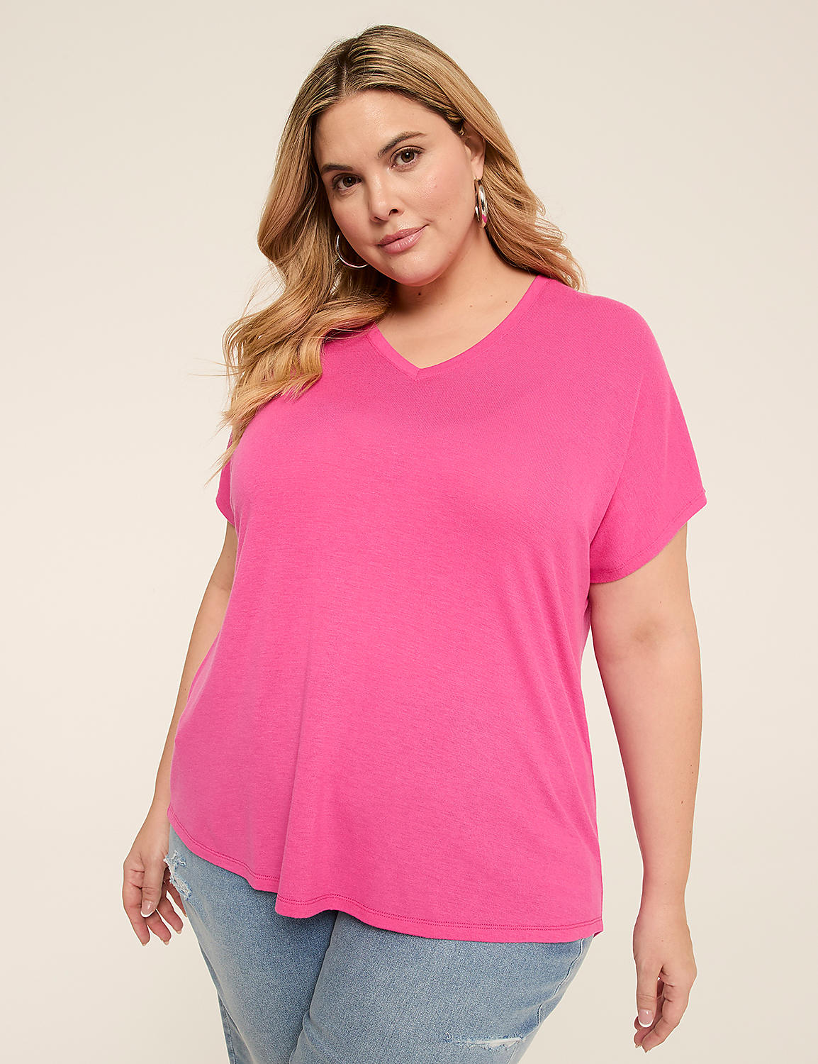 EveryWear Brushed V-Neck Tee Product Image 1
