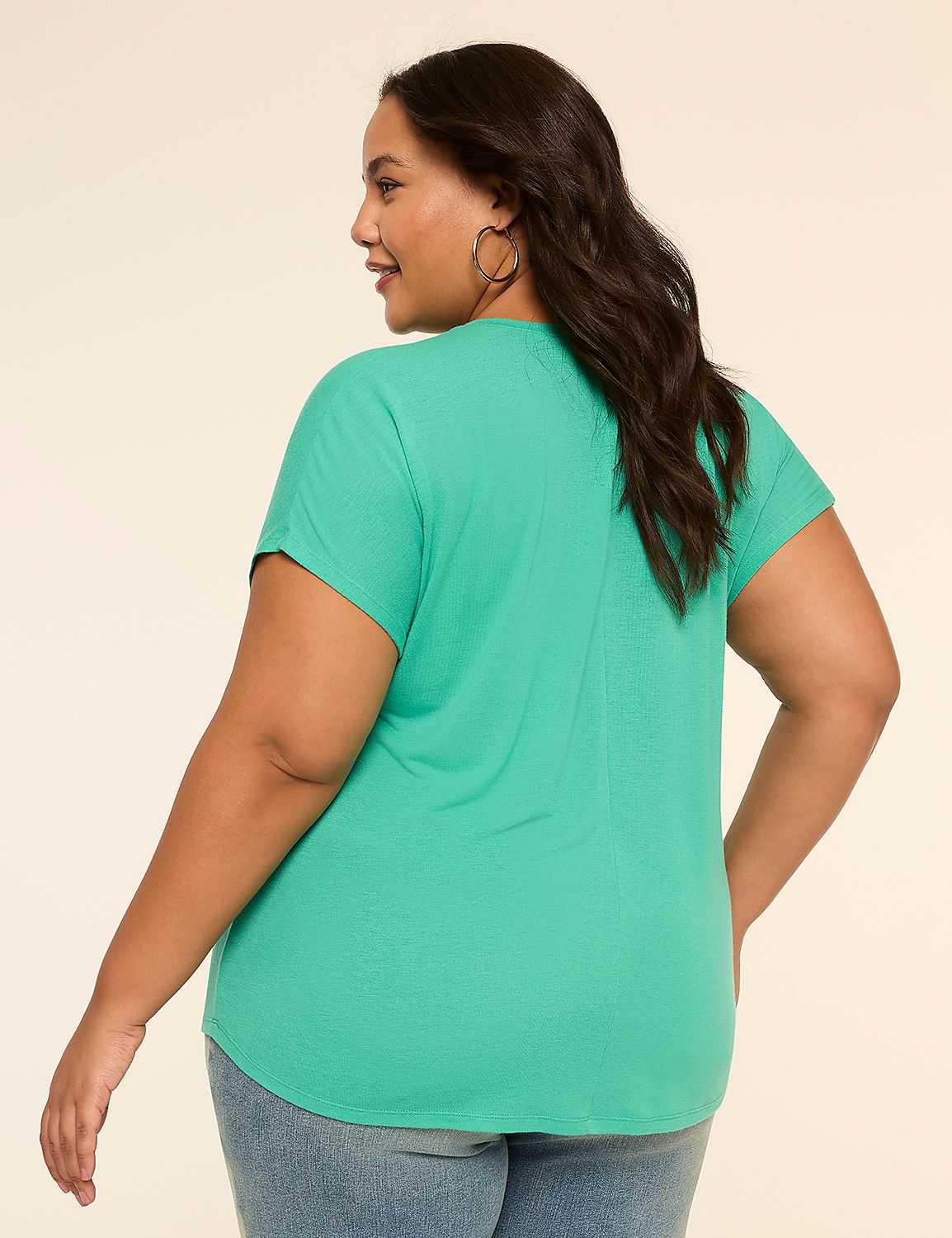 EveryWear Brushed V-Neck Tee Product Image 2
