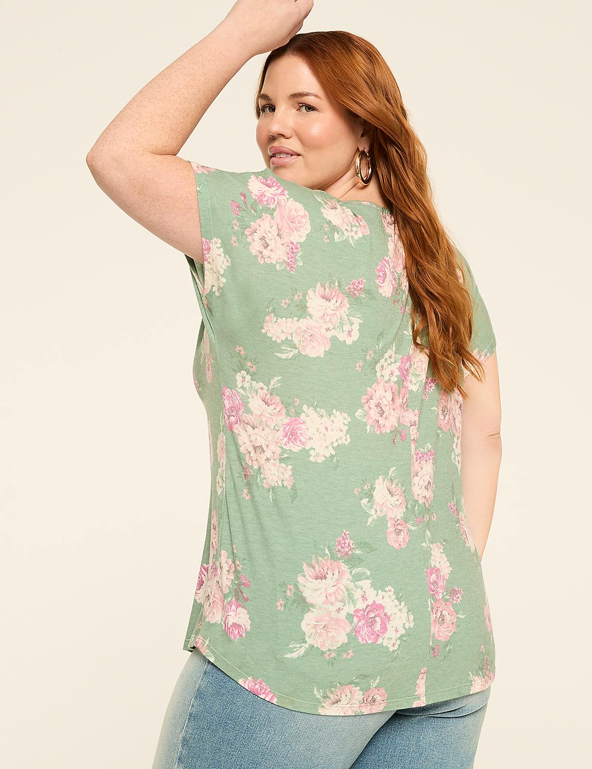 EveryWear Brushed V-Neck Tee Product Image 2