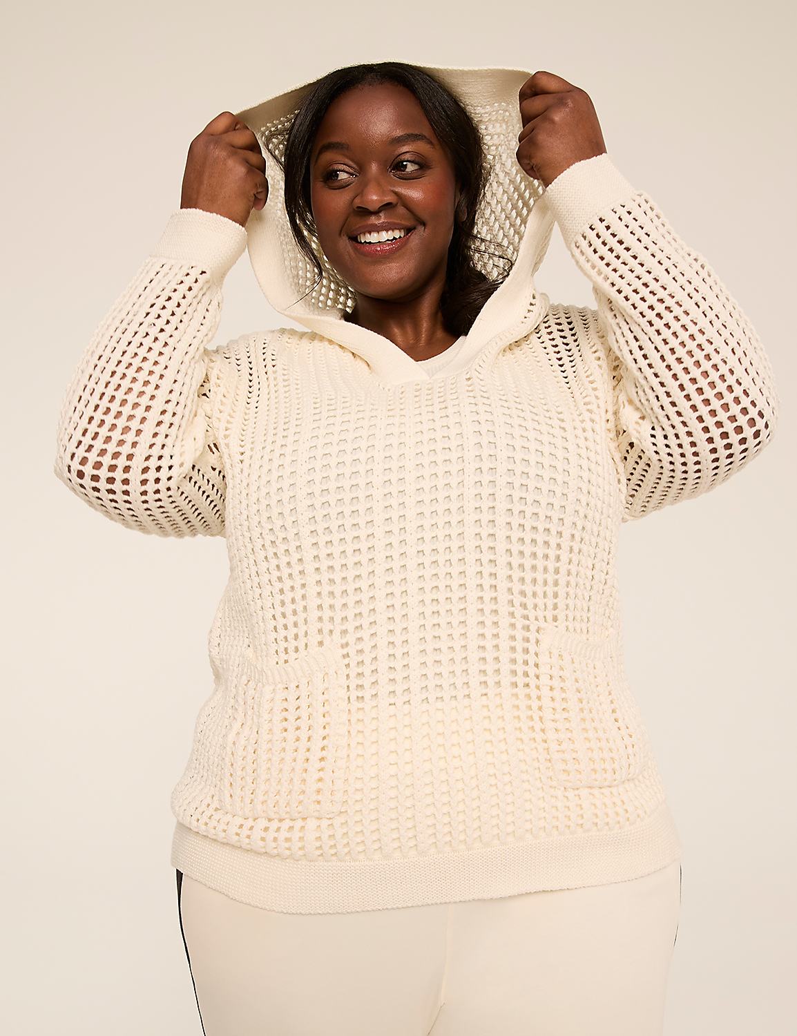 LIVI Long Sleeve Hooded Sweater Top Product Image 1