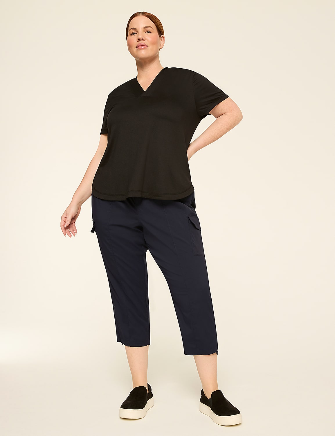 LIVI Stretch Woven Crop Pant Product Image 3