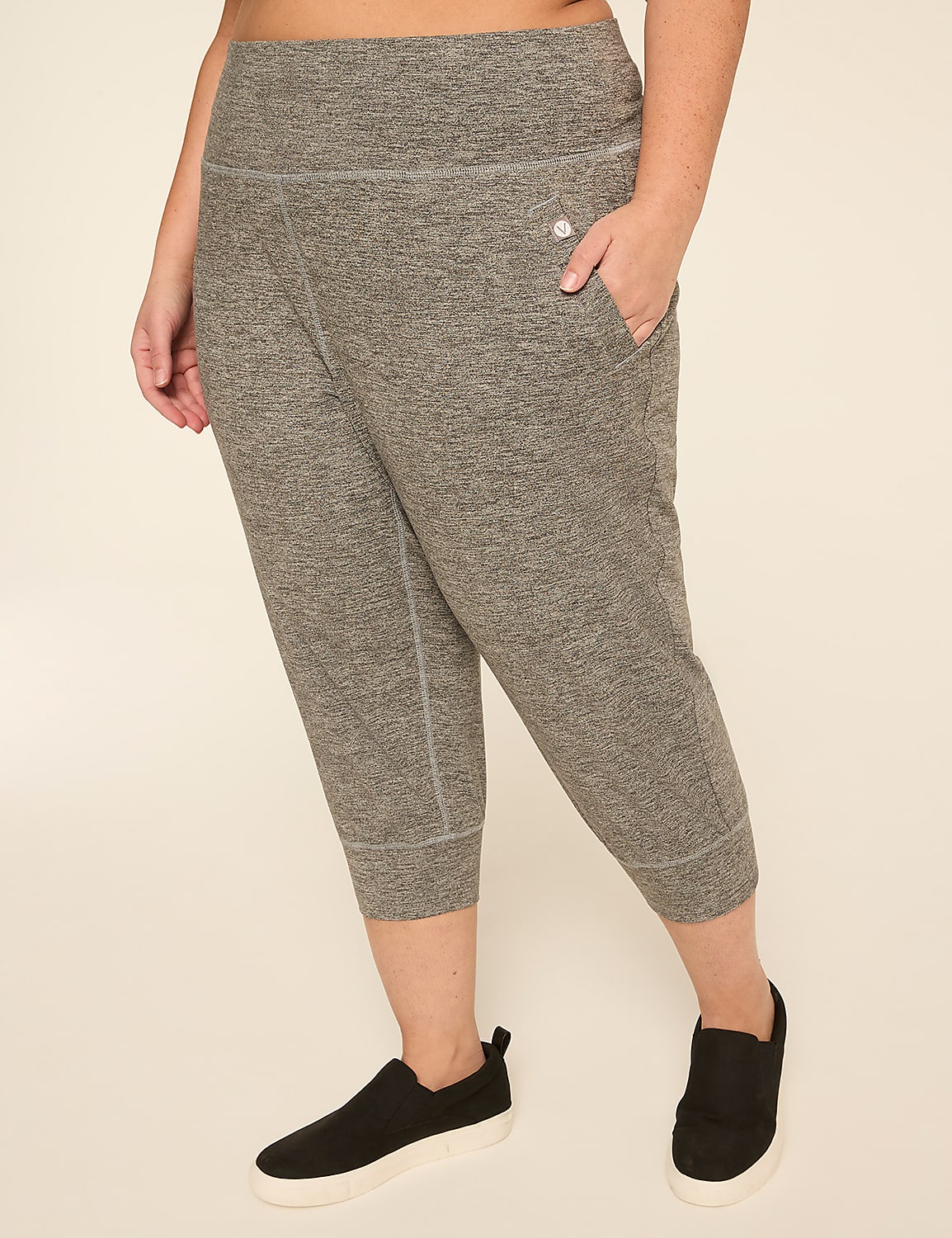 LIVI Soft Marled Capri Jogger Product Image 1