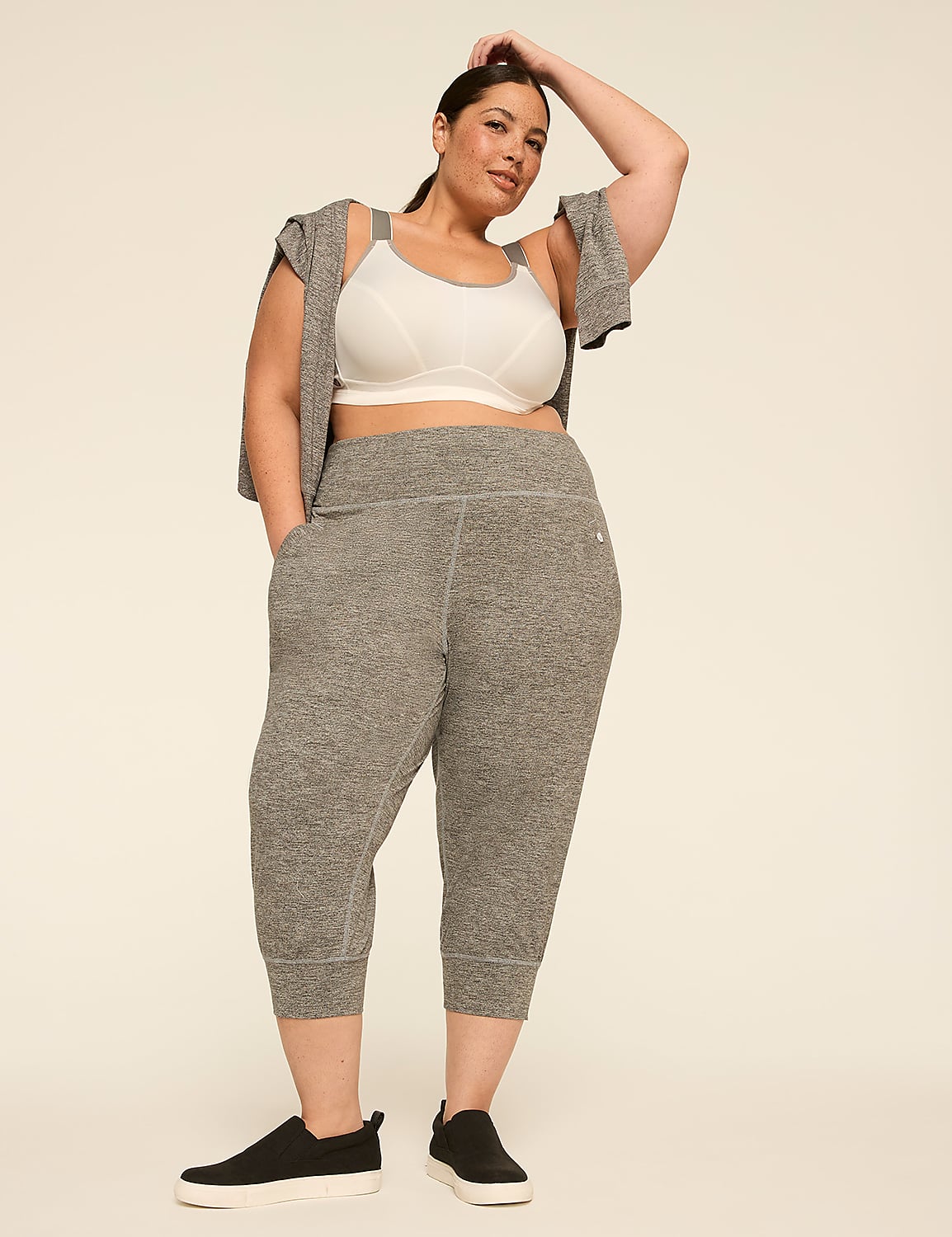 LIVI Soft Marled Capri Jogger Product Image 3