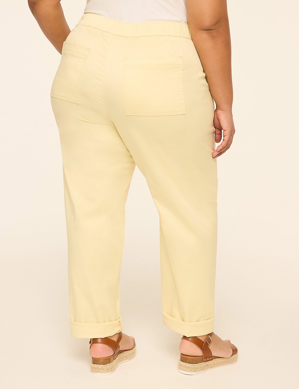 Pull-On Sateen Chino Ankle Pant Product Image 4