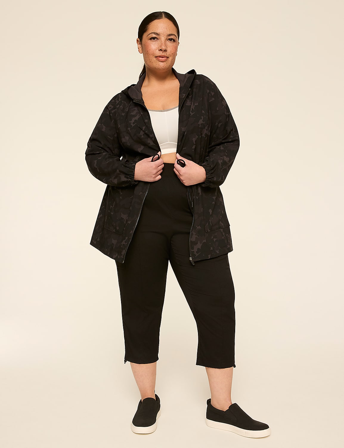 LIVI Full-Zip Cinched-Waist Jacket Product Image 3