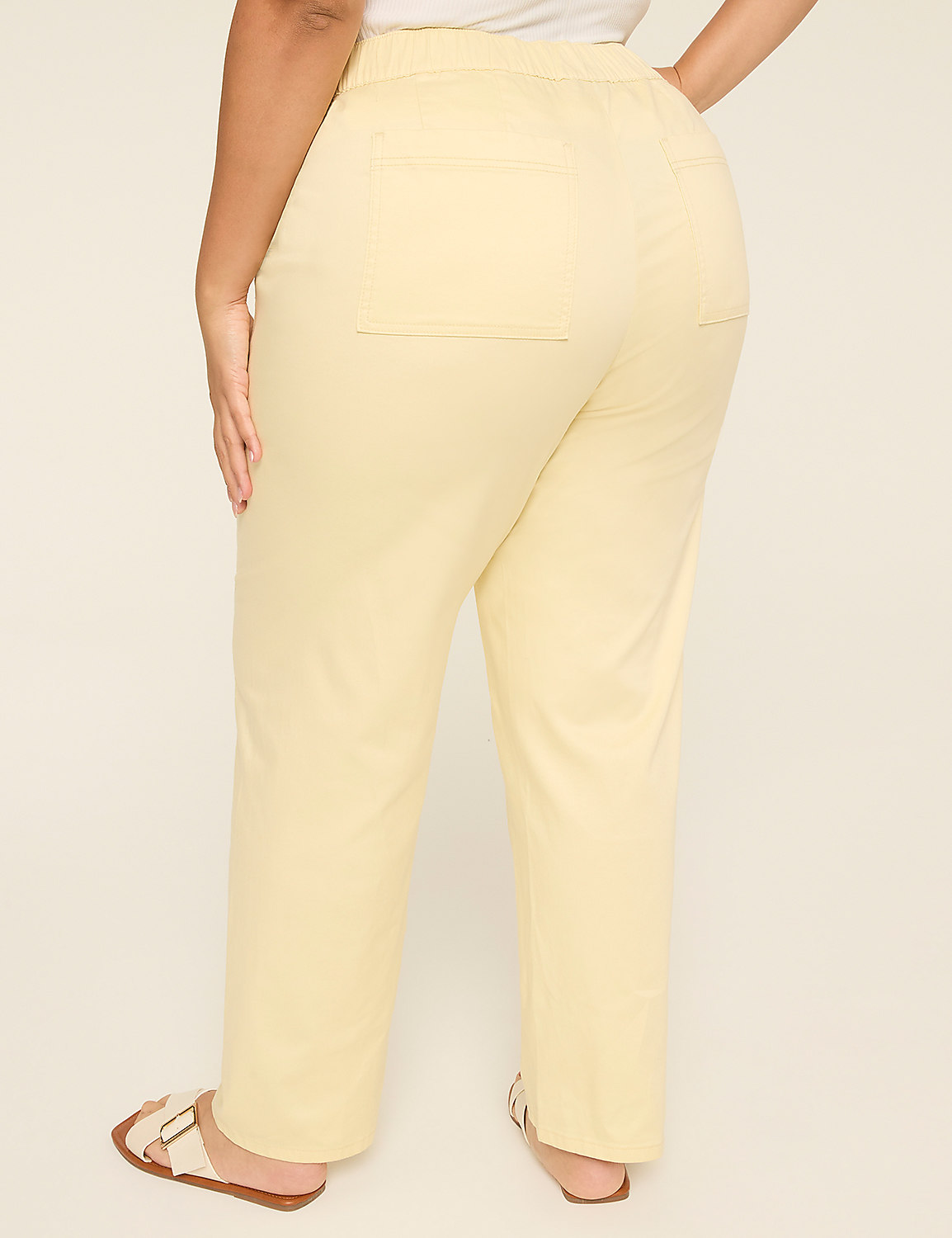 Pull-On Sateen Chino Ankle Pant Product Image 2