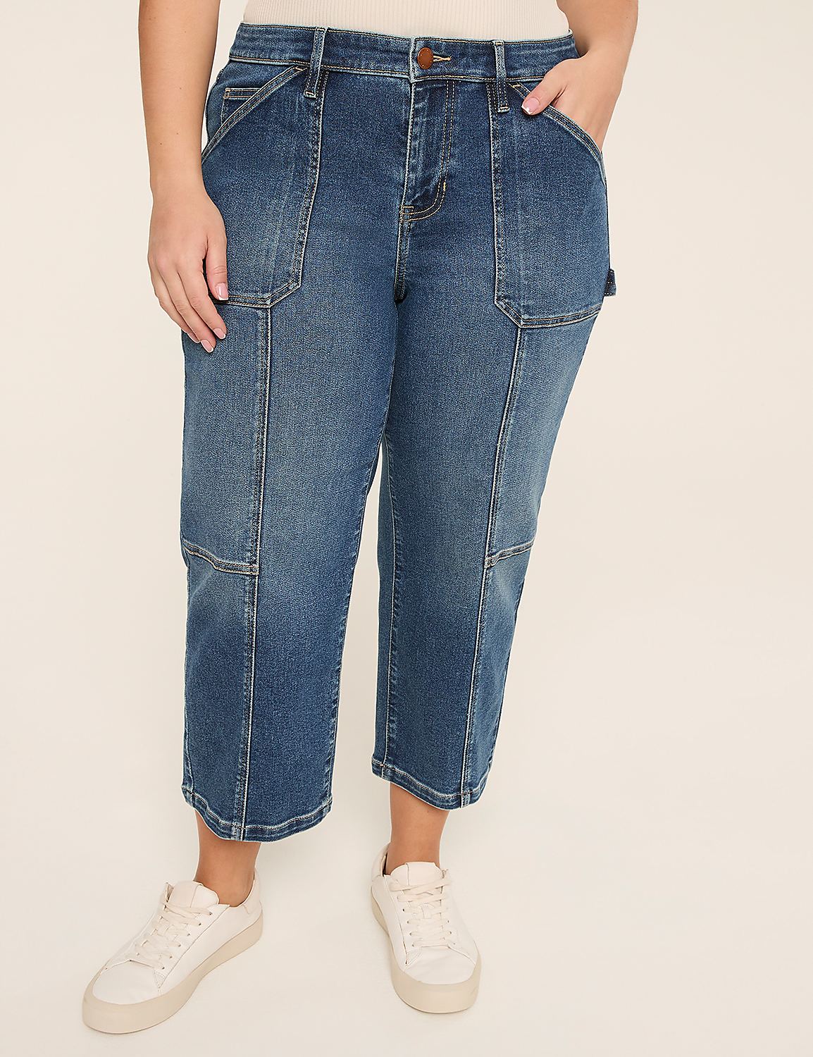 360 Flex Signature Fit Mid-Rise Straight Capri Product Image 1