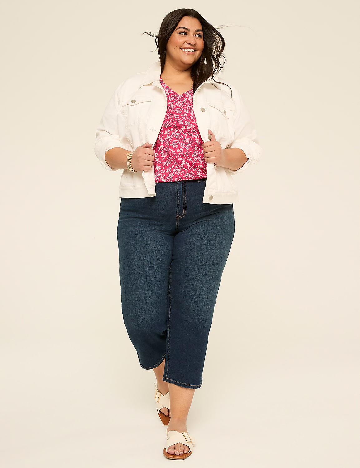 No-Gap Curvy Fit Straight Capri Product Image 3