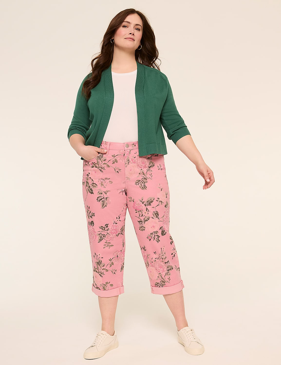 Mid-Rise Boyfriend Capri Product Image 3