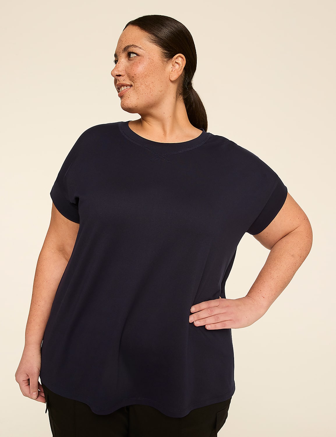 LIVI Soft Short-Sleeve Crew-Neck Tee Product Image 1