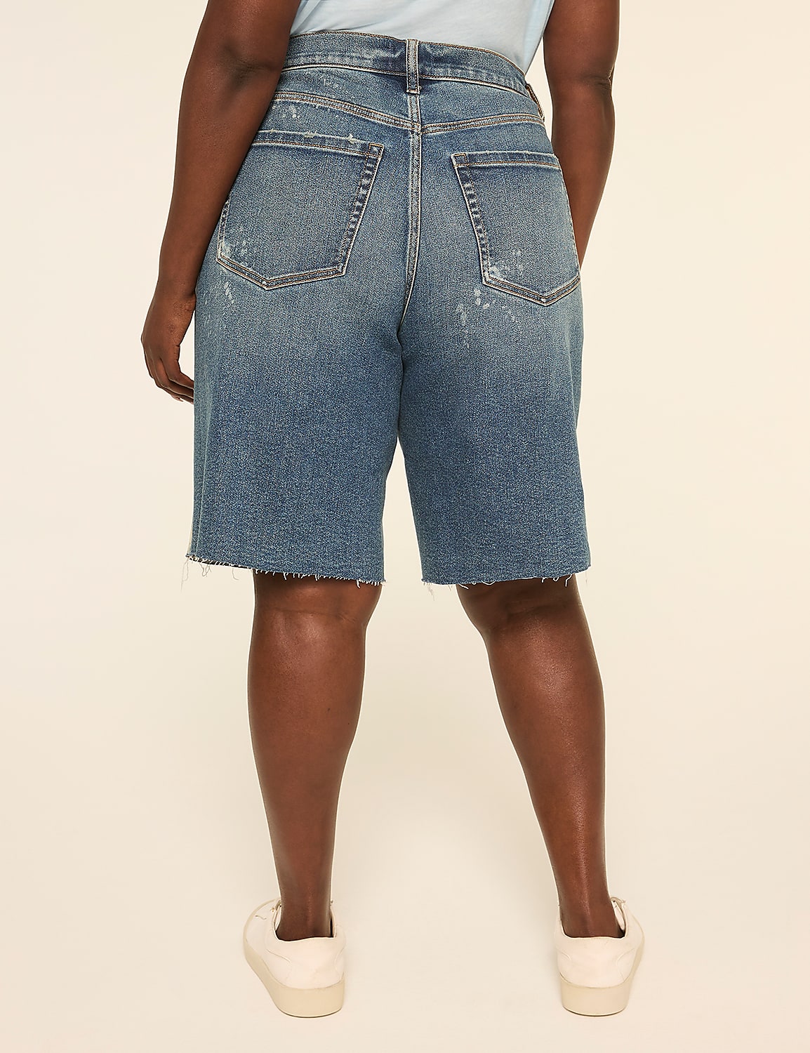 Studded Embellished Relaxed 10" Bermuda Short Product Image 2