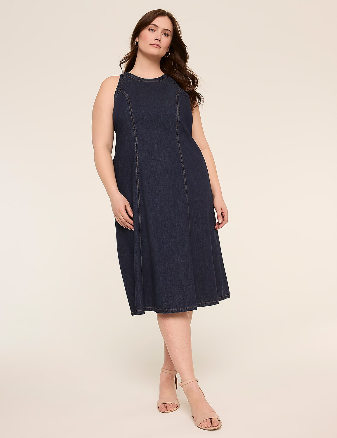 Crew-Neck Midi Dress Product Image 1