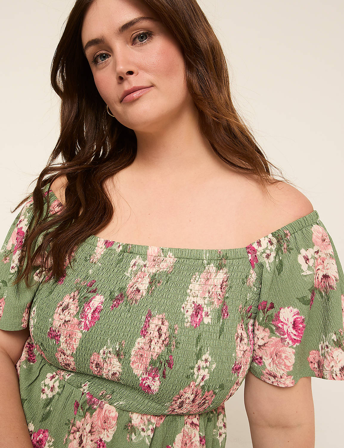 Short-Sleeve Smocked Convertible Midi Dress Product Image 3