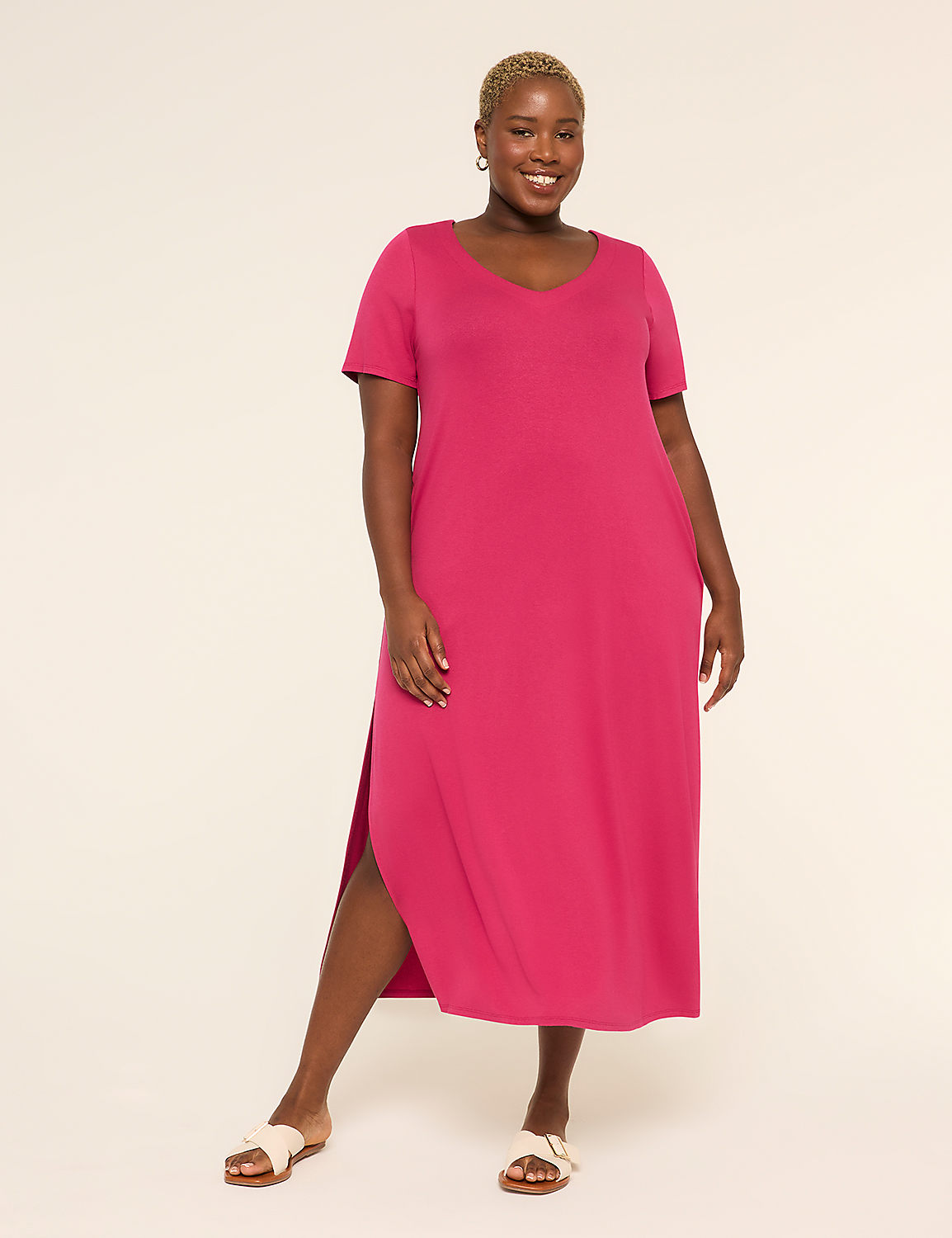 Short-Sleeve Maxi T-Shirt Dress Product Image 1