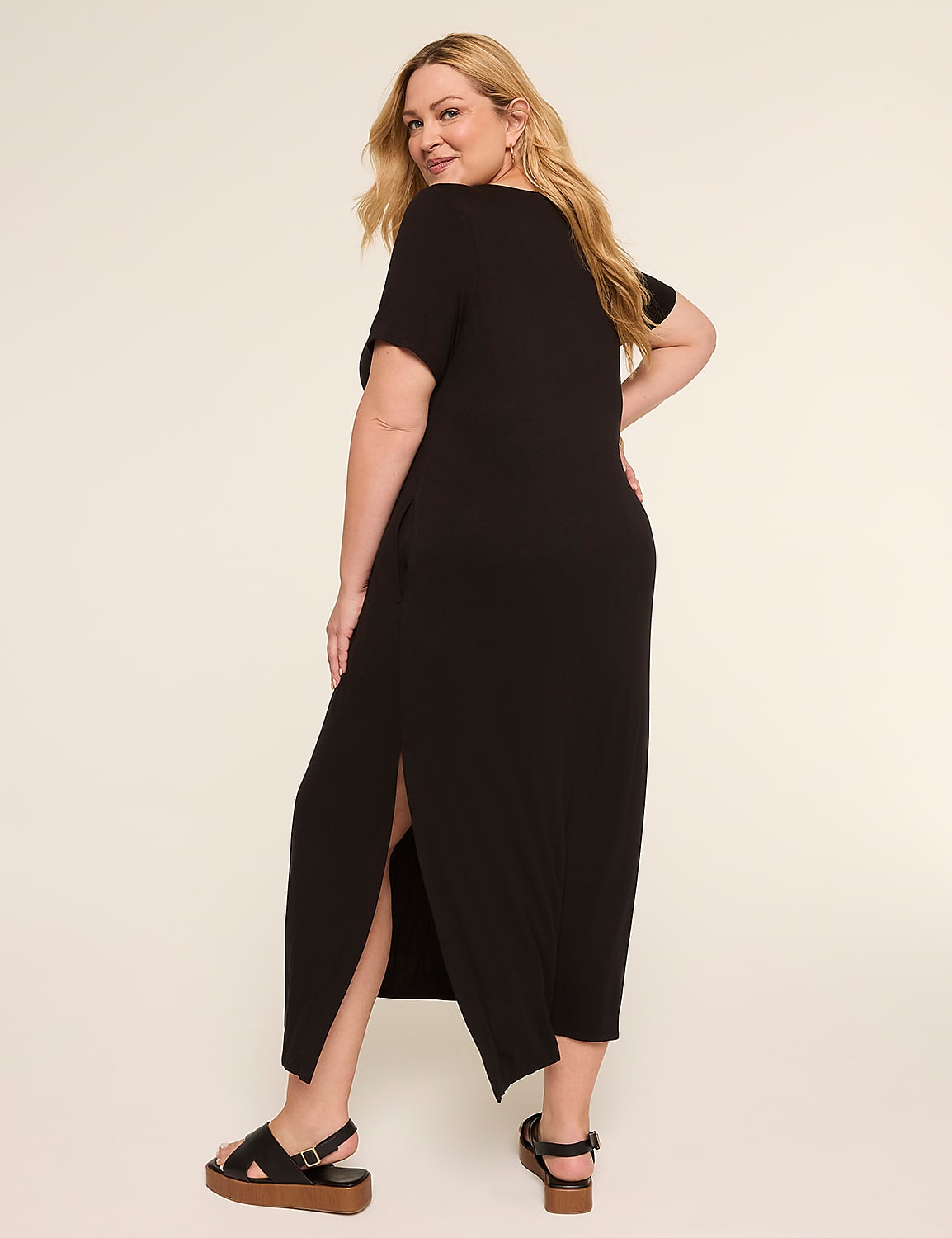 Short-Sleeve Maxi T-Shirt Dress Product Image 2
