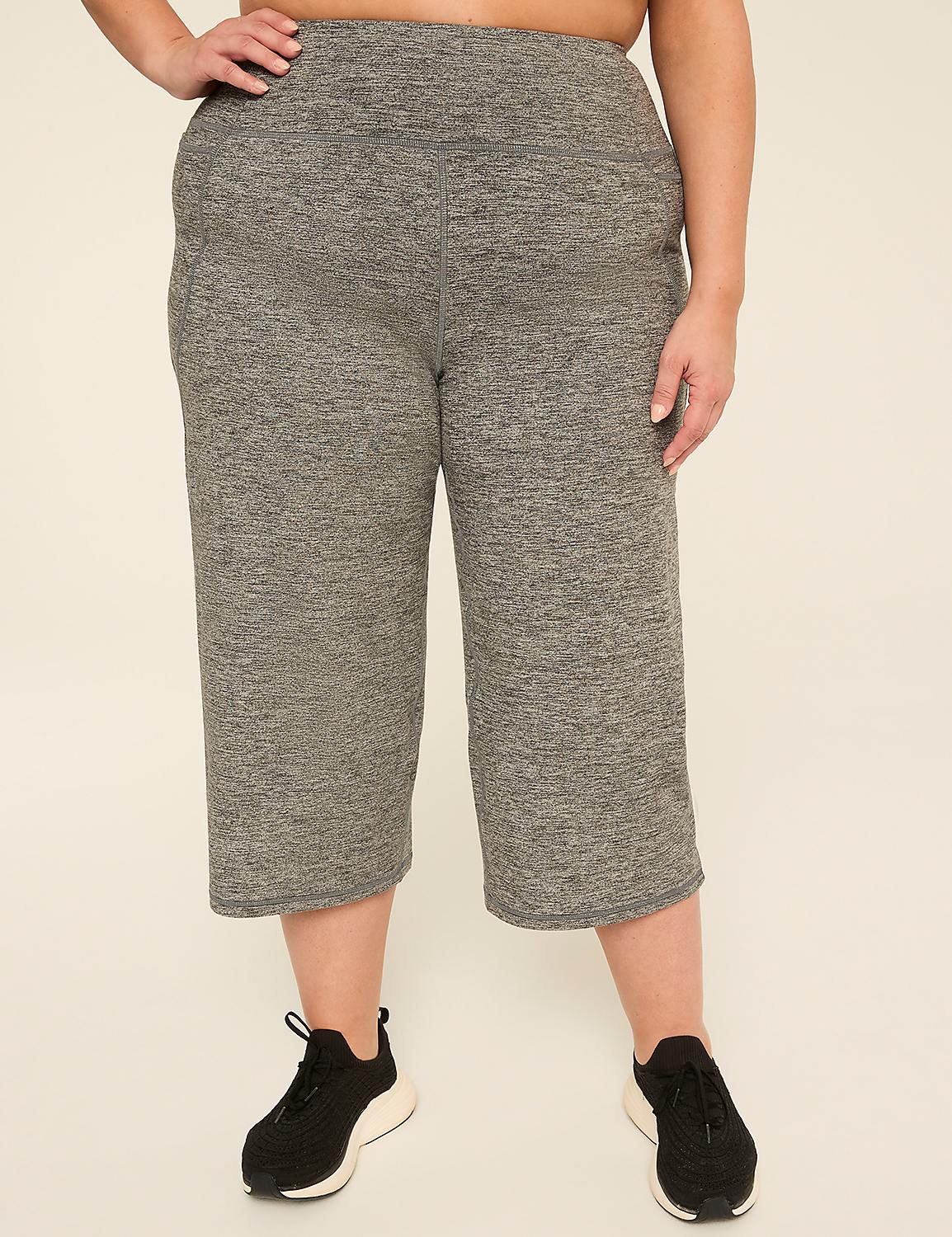 LIVI Soft Marled Wide Leg Crop Pant Product Image 1